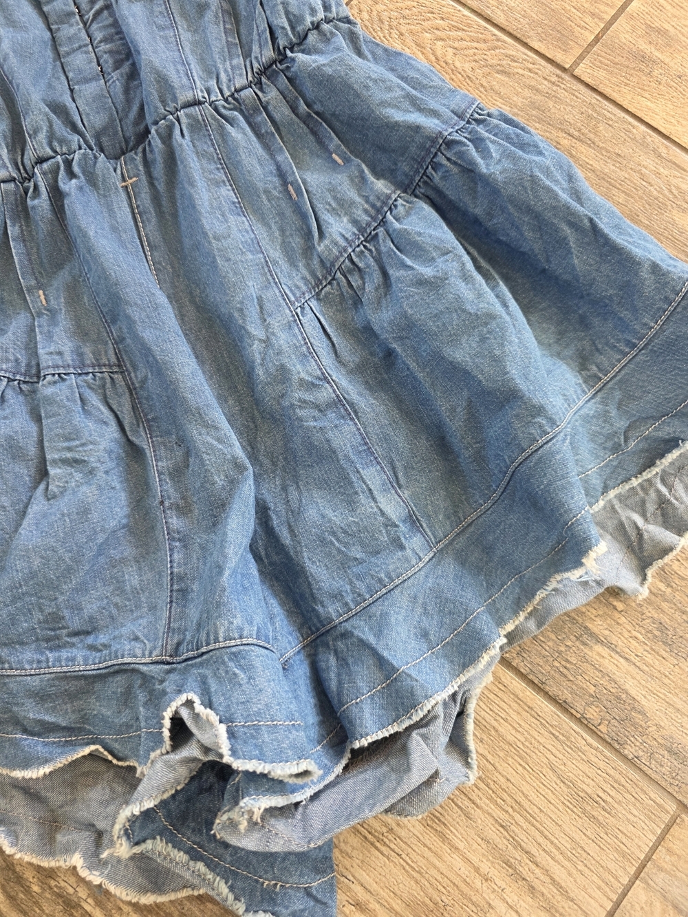 We The Free Nikita Denim Romper Free People Sz Xs 0 2 - Picture 4 of 4